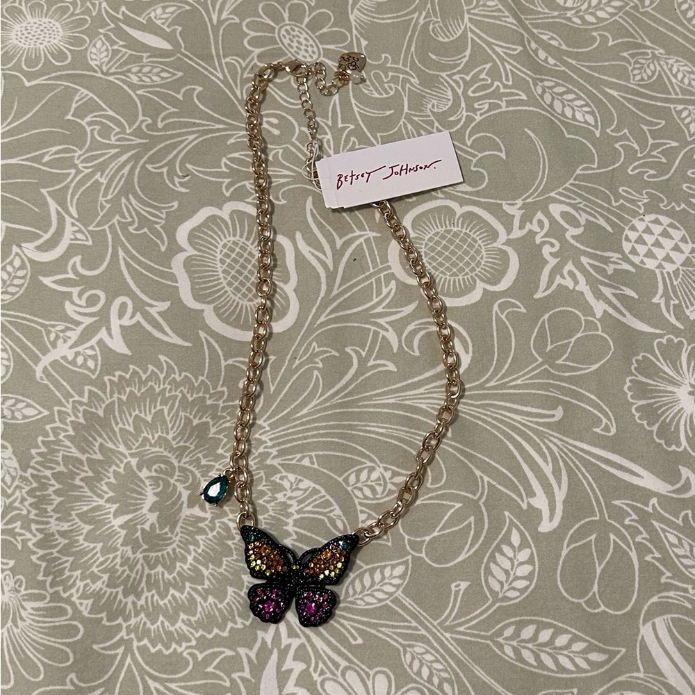 Betsey Johnson butterfly necklace